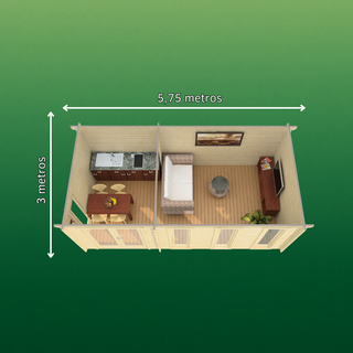 Casa 17,2 modulo aislamiento + suelo + tratamiento