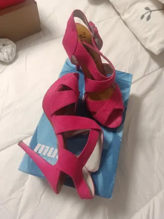 Sandalias Mustang Rosa Tacon