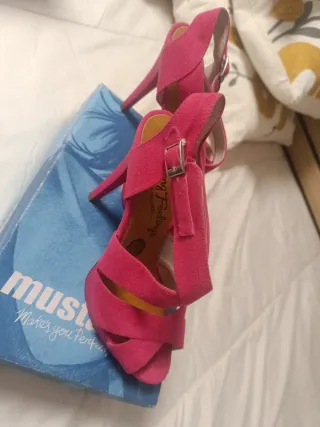 Sandalias Mustang Rosa Tacon