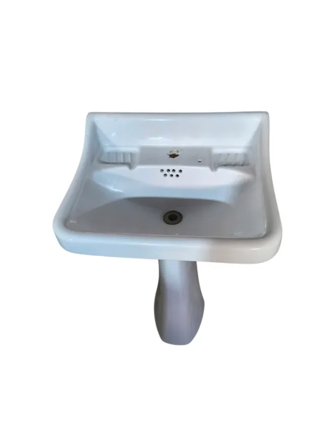 Lavabo Antiguo de Porcelana con Pedestal