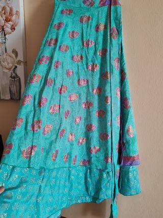 Falda larga estampada talla única