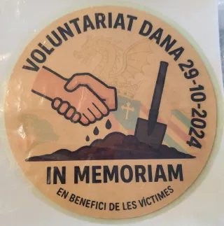 PEGATINA SOLIDARIA EN BENEFICIO DE LAS  VICTIMAS