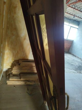 Puerta corredera madera con marco