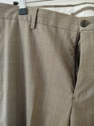 Pantalón chico Zara cuadros marrón