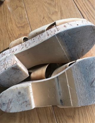 Sandali vintage camoscio e sughero tg 38