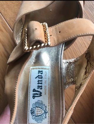 Sandali vintage camoscio e sughero tg 38