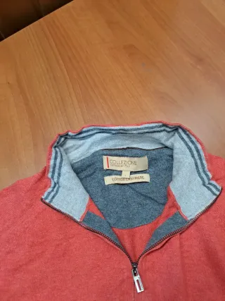 Jersey hombre cuello alto naranja