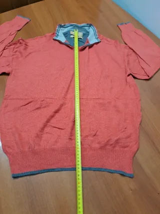 Jersey hombre cuello alto naranja