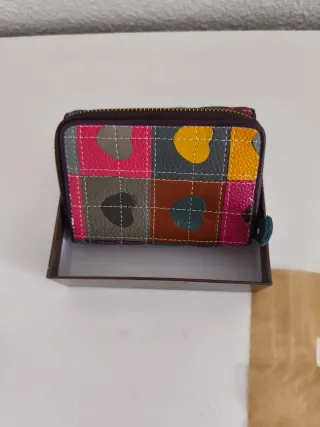 Monedero piel señora multicolor