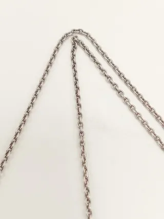 Collana uomo argento effetto torciglione art decò