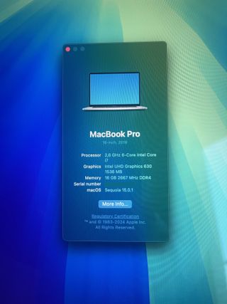 MacBook Pro 16 (2019) 16GB RAM 512GB SSD