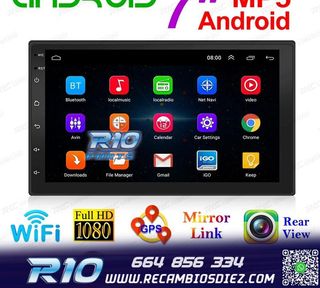 RADIO 9" GPS ANDROID 13 2DIN TÁCTIL BLUETOOTH USB SD