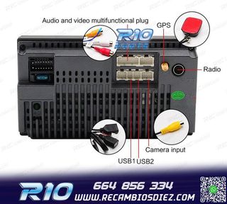 RADIO 9" GPS ANDROID 13 2DIN TÁCTIL BLUETOOTH USB SD