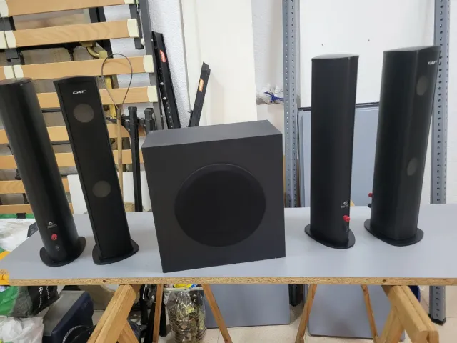 5 Altavoces/Subwoofer CAT Negro