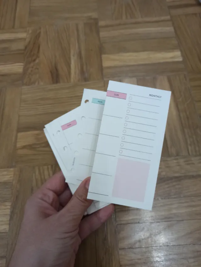 Ricambio agenda A7 calendario mensile