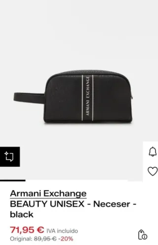Neceser Armani Exchange Negro Nuevo