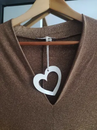 Vestido fiesta dorado.Nuevo