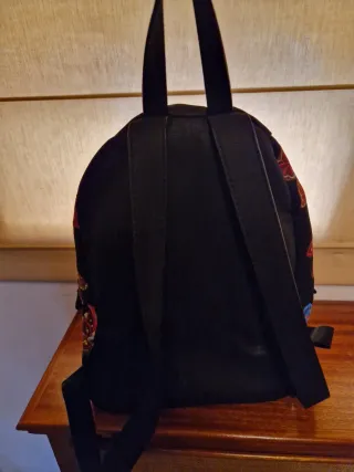 Bolso negro bordado flores