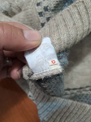 Jersey vintage hombre beige y azul