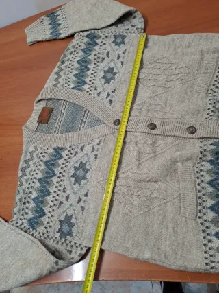 Jersey vintage hombre beige y azul