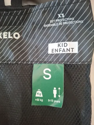 Protecciones mano, codo y rodilla.Niño 9-15 años
