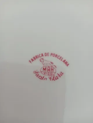 Vajilla antigua Santa Clara Vigo M.A.H.