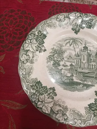 Coppia di piatti La Cartuja Pickman verdi