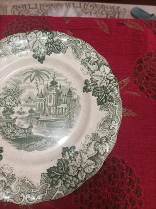 Coppia di piatti La Cartuja Pickman verdi