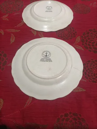 Coppia di piatti La Cartuja Pickman verdi