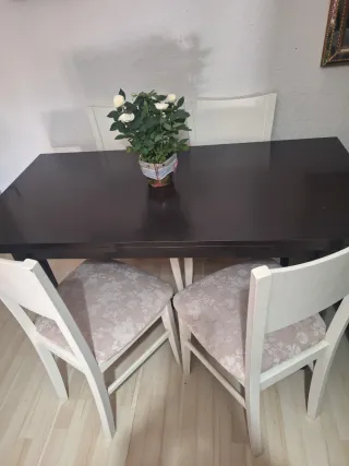 Tavolo da pranzo in legno scuro