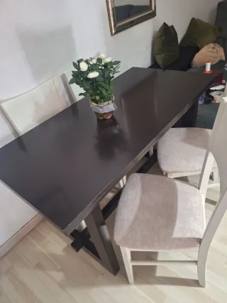 Tavolo da pranzo in legno scuro