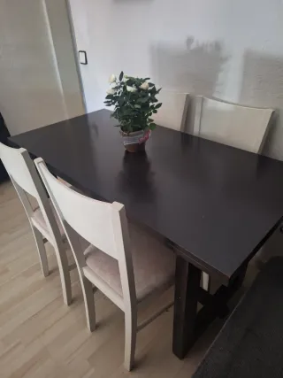 Tavolo da pranzo in legno scuro