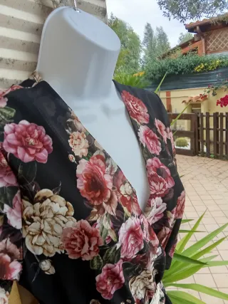 Abito floreale tg.42/44 manica 3/4