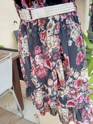 Abito floreale tg.42/44 manica 3/4