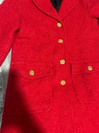 Abrigo Zara Rojo Talla S