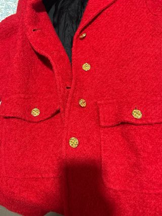 Abrigo Zara Rojo Talla S