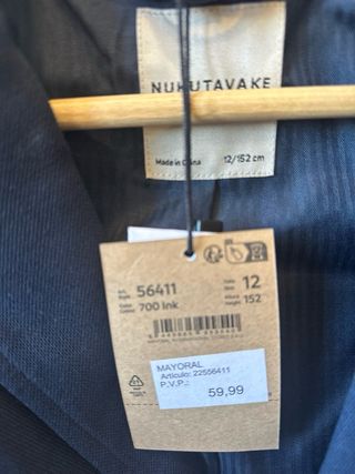 NUEVA Americana Mayoral Talla 12 Azul Marino