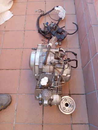 Motor Yamaha YBR 125 con cableado