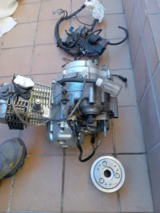 Motor Yamaha YBR 125 con cableado