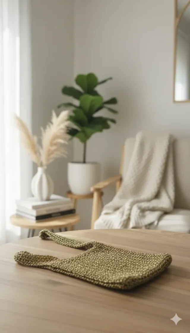 Bolso crochet artesanal único.