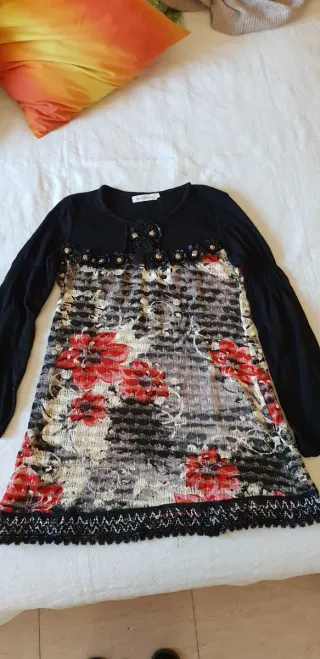 Vestido corto invierno floral