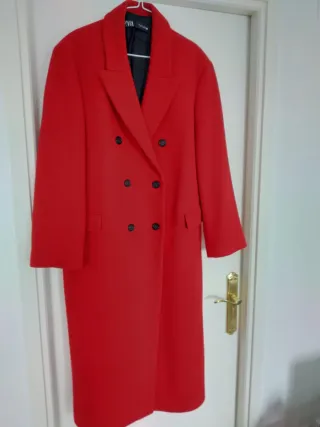 Abrigo ZARA Lana Oversize XS