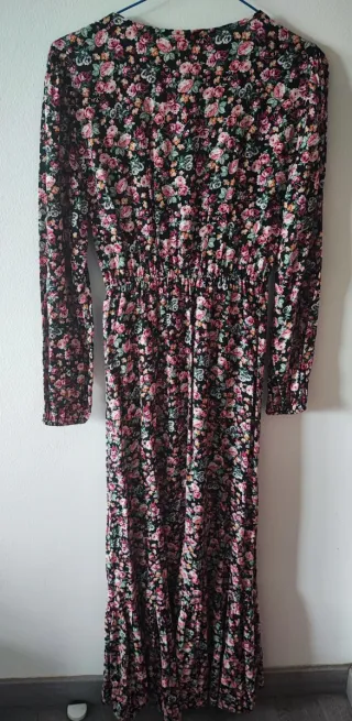 Vestido largo estampado floral Stradivarius