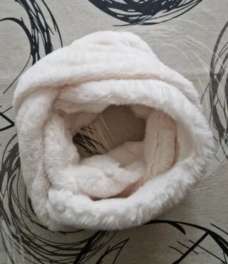 Scaldacollo in pelliccia sintetica bianco