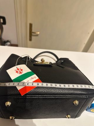 Borsa vera pelle Made in Florence Nera nuova