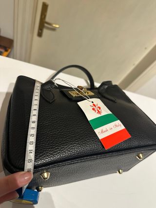 Borsa vera pelle Made in Florence Nera nuova