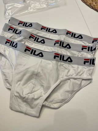 Lote 3 Slips Fila Gris y Blanco