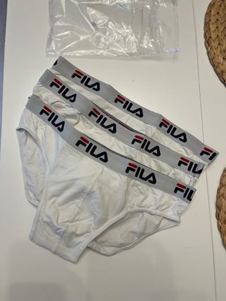 Lote 3 Slips Fila Gris y Blanco
