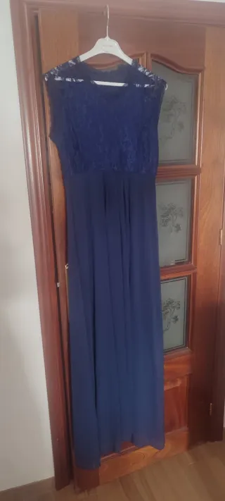 Vestido largo azul