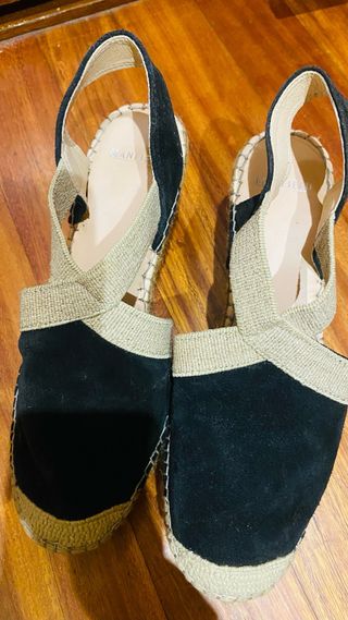 Alpargatas cuña 7cm, esparto MANFIELD.